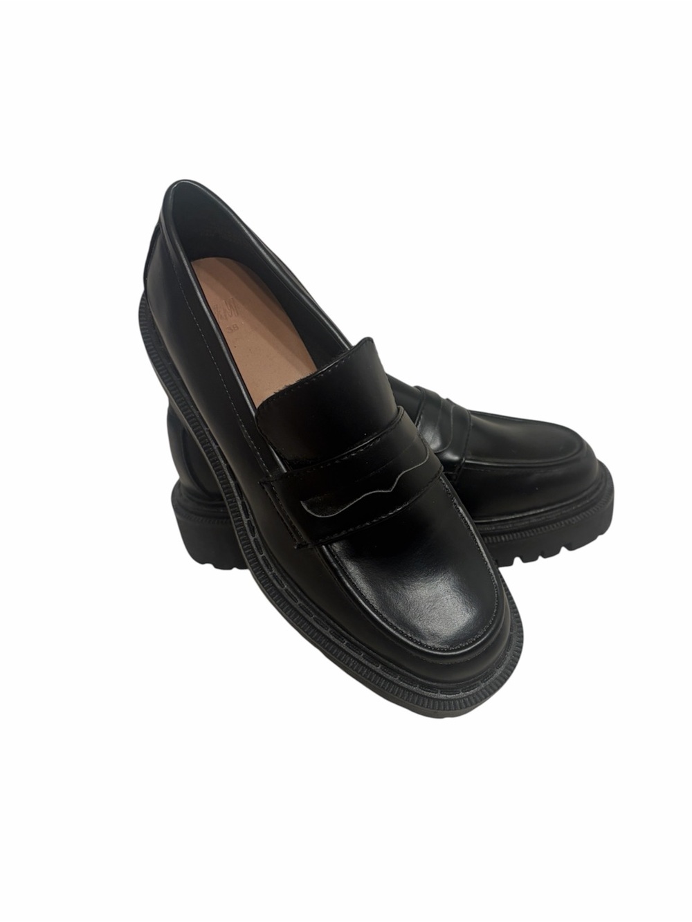 H&M Black Women's Chunky Penny Loafers